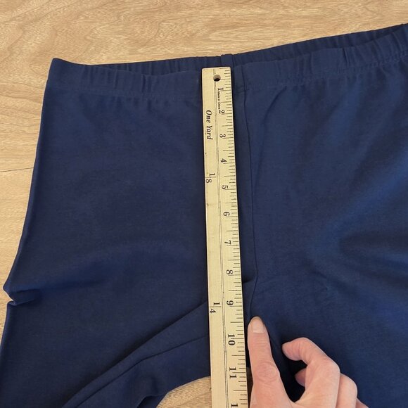 🔴 Lands End Leggings Kids XL Deep Sea Navy Blue Stretch Cotton Spandex Pants - Picture 8 of 10